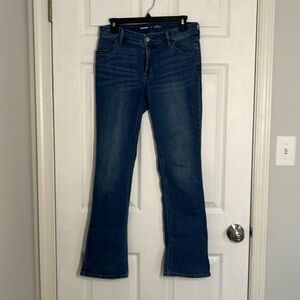 Mid rise boot cut jeans